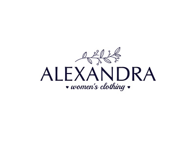 Logo design for Alexandra women's clothing brand identity branding design graphic design logo print typography vector