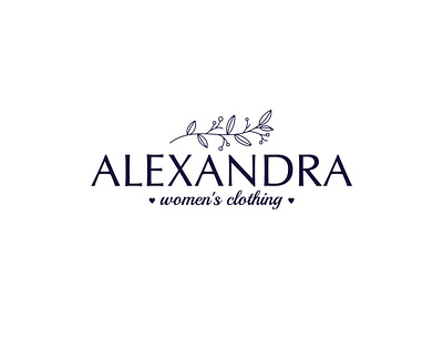 Logo design for Alexandra women's clothing brand identity branding design graphic design logo print typography vector