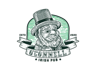 Logo proposal design for "O'Connell Irish Pub" brand identity branding design graphic design icon logo print typography vector