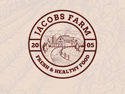 Vintage logo concept design for Farm company