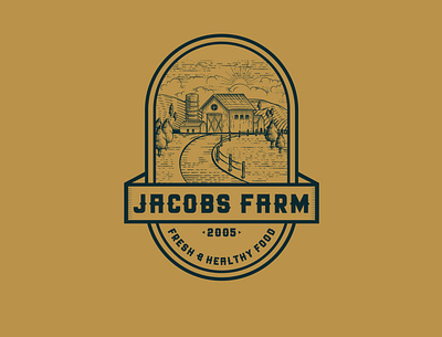 Vintage logo concept design for Farm company