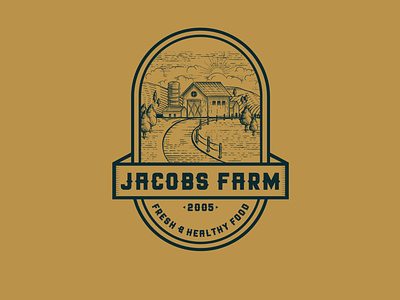 Vintage logo concept design for Farm company
