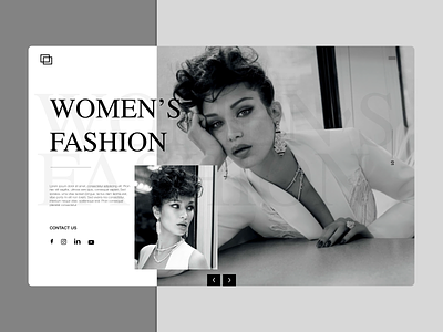 Women's Fashion app application branding concept creative design ecommerce fashion minimal modern shop sketch style typography ui ui design ux web web design website