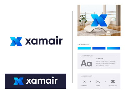 xamair Branding Design branding design geometric design logo minimal simple design