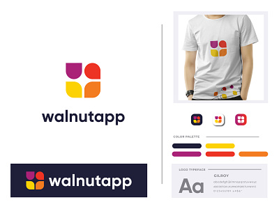 walnut app branding by TANJIL ALOM on Dribbble