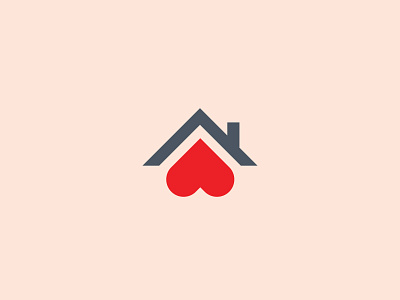 Love house logo branding branding design colorful design elegant design geometric design illustration logo minimal simple design