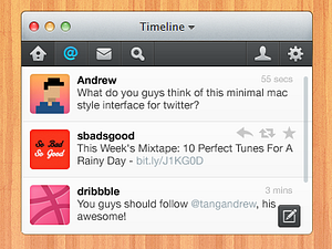 Mini Twitter for Mac by Andrew Tang on Dribbble