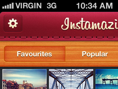 Instamazin' Preview instagram ios iphone mobile stitch ui wood