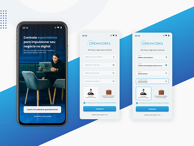 Sign Up Mobile - OpenWorks app daily ui design mobile sign up sign up signup ui