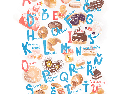 Czech alphabet of deserts tasmanskaya