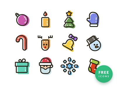 New Year Icons Set