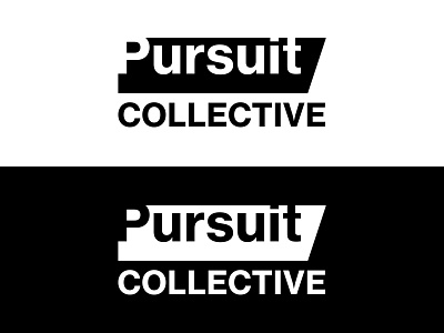 Pursuit Collective - Logo Concept 001 black branding clean identity logo magazine minimal pursuit collective white