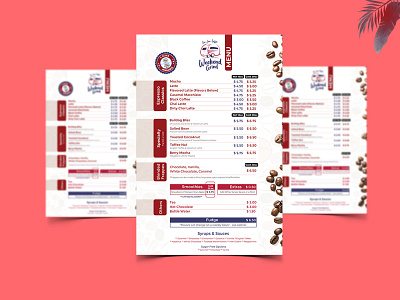 Weekend Grind Menu Design