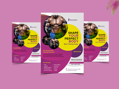 Shape Your Body Gym Flyer ad flyer design design inspiration flyer flyer design flyer template graphic design gym flyer menu design agency workout