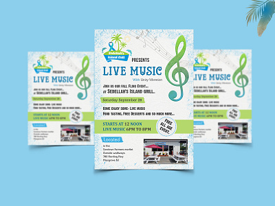 Live Music Flyer ad flyer design design inspiration flyer design flyer template graphic design illustration menu design agency