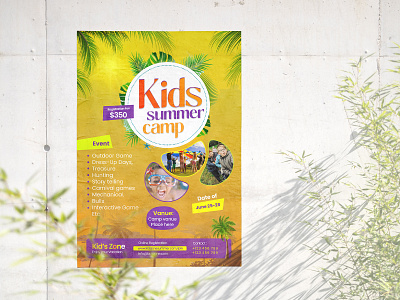 Kids Summer Camp Flyer Design