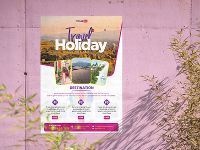 Travel Holiday Flyer Promotional Design ad flyer design design inspiration flyer design flyer template graphic design illustration logo menu design agency