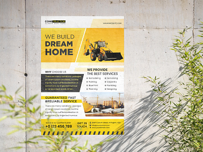 We Build Dream Home Construction Flyer Design