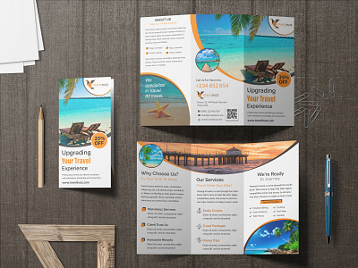 Travel Brochure brochure flyer design flyer template menu template travel brochure travelling trifold brochure
