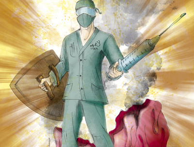 The Real Super Heroes coronavirus covid19 design doctors illustration nurses superhero therapy
