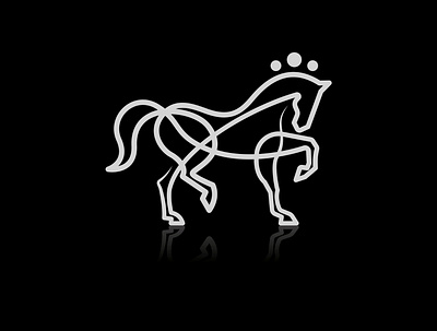 RegalHorse animal branding crown design dressage horse horses illustration jumping linedrawing logo logos regal vector