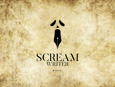 Scream Writer V2 afraid book branding gost horror illustration logo logos pencil scream vector word writer writers