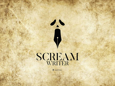 Scream Writer V2 afraid book branding gost horror illustration logo logos pencil scream vector word writer writers