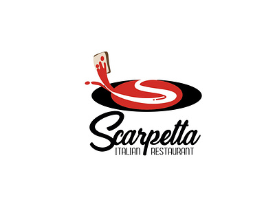 scarpetta Italian Restaurant branding bread food illustration italian food italy logo logos pasta plate restaurant scarpetta tomato sauce