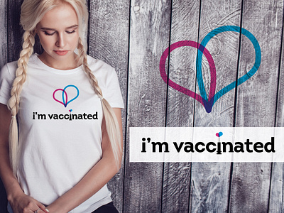 I'm vaccinated logo concept