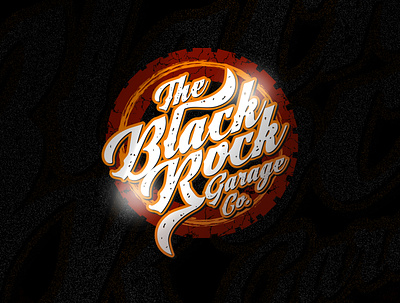 The Black Rock Garage Co. branding car design garage illustration logo logos motor typo typodesign typography vector