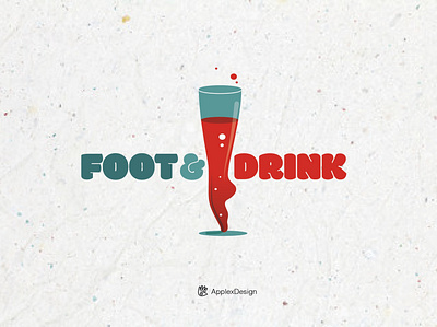 Foot & Drink design drink foot glass illustration leg logo logos vector дизайн дизайнлоготипа искусство логотип
