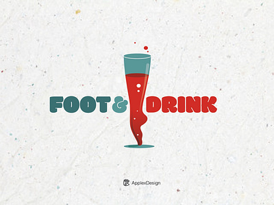 Foot & Drink design drink foot glass illustration leg logo logos vector дизайн дизайнлоготипа искусство логотип