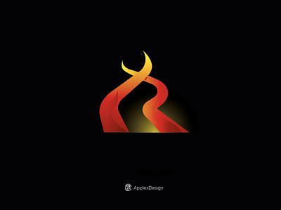 R Fire branding design fire flame hot lettering logo logos organic r typo typography vector