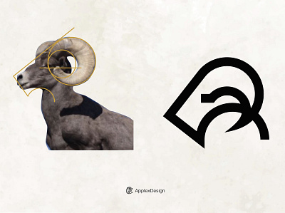 RAM Design "Logo for sale" animal branding design illustration logo logos monogram r ram typography vector