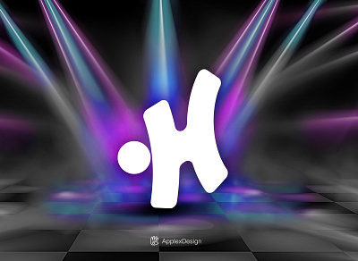 H like HipHop :: Logo concept on sale branding dance dancer design discoteque graphic design h hiphop illustration lettering logo logos music typo vector
