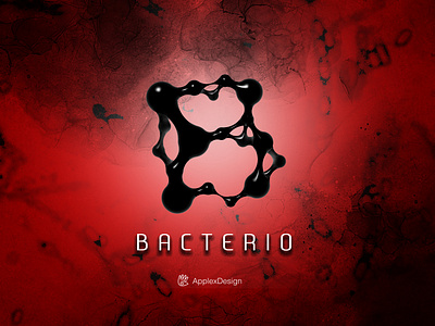 Bacterio Logo concept on sale bacterio blood branding design graphic design illustration letter logo logos medical microbes research science software typo vector