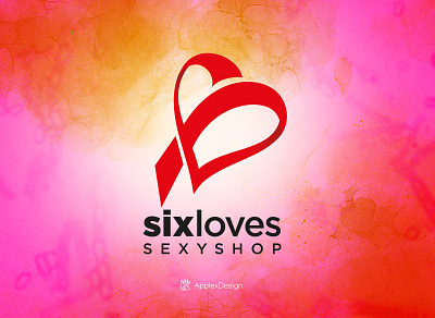 SixLoves branding design graphic design heart illustration logo logos love loves number sexy sexyshop shop six vector