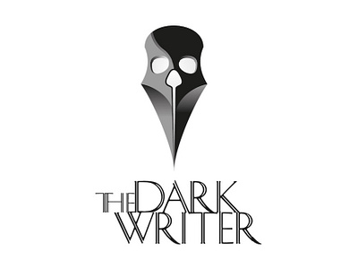 The Dark Writer dark ink logo logos pen skull