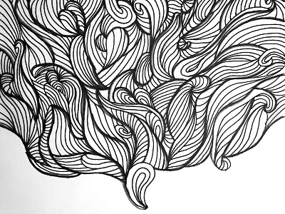 Waves abstract black curves draw illustration lines move poster raw shapes waves white