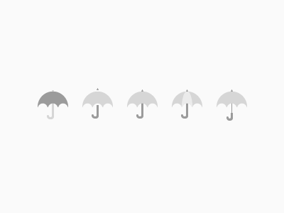 Umbrella evolution icon minimal pictogram rain simple symbol umbrella white