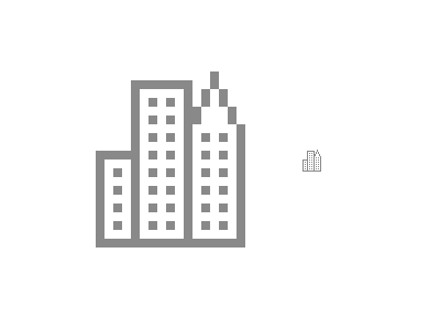 Skyline business icons minimal white