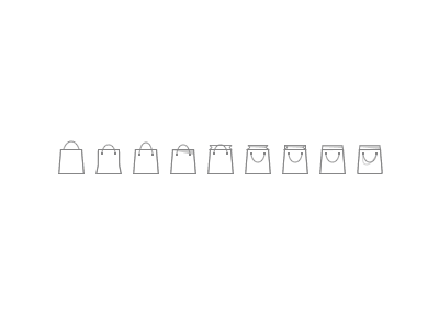 Shop progression bag icons minimal shop store white