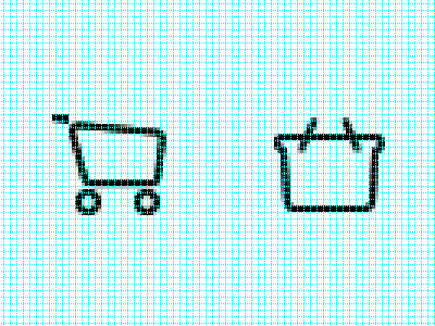 Pixel By Pixel commerce icons minimal shopping simple. market white