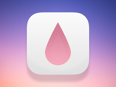 Blood Type blood drop icon ios ios7 pink