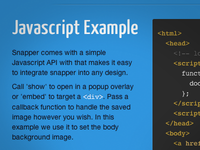 Snapper integration example blue snapper sourcecode