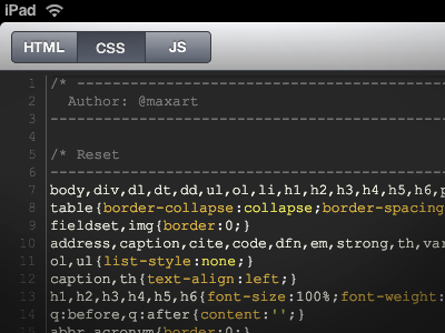 My CMS/Code editor on the iPad (2) code css editor ipad