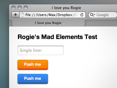 Rogie's Mad Elements in pure CSS buttons css love madelements rogie