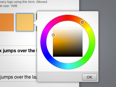 A simple color picker admin cms color colorpicker