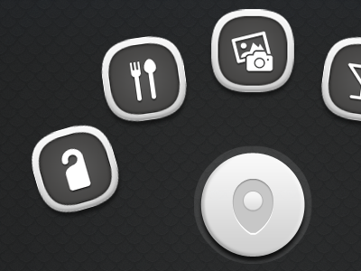 Menu button dark grey ios iphone menu push