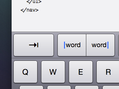 Code editor code css3 editor ipad keyboard